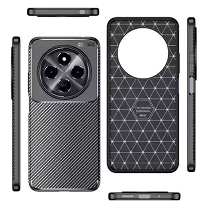 Cover til Xiaomi Poco C75 / Redmi 14C, Techsuit, CarbonFiber, Sort