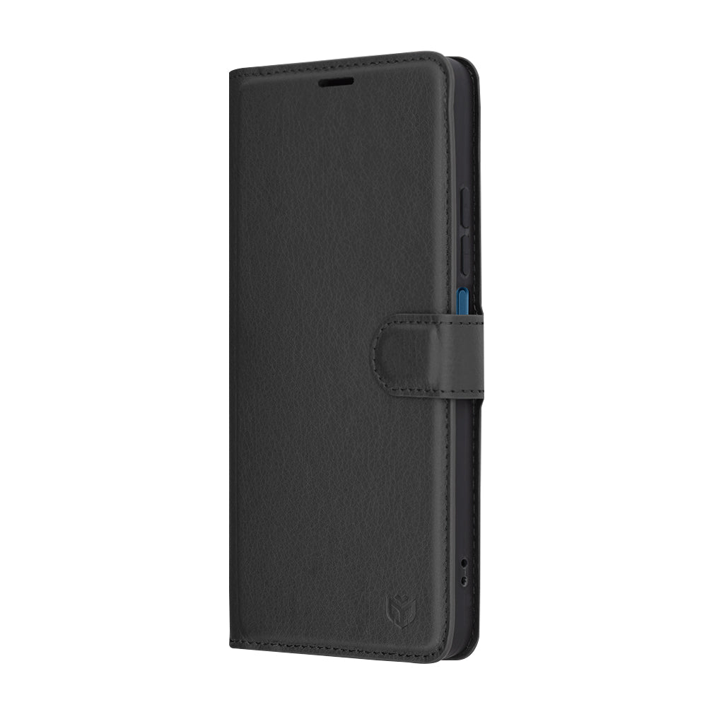 Cover til Xiaomi Poco C75 / Redmi 14C, Techsuit, Læder Folio, Sort