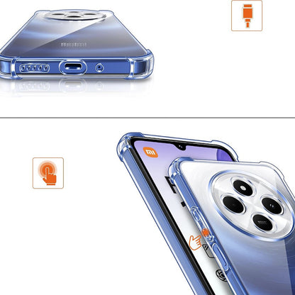 Cover til Xiaomi Poco C75 / Redmi 14C, Techsuit, Stødabsorberende Klar, Transparent