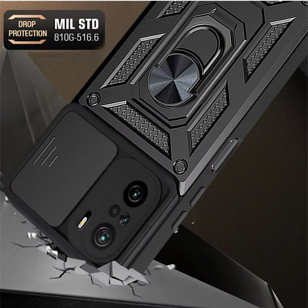 Cover til Xiaomi Poco F3 / Mi 11i, Techsuit, CamShield, Sort