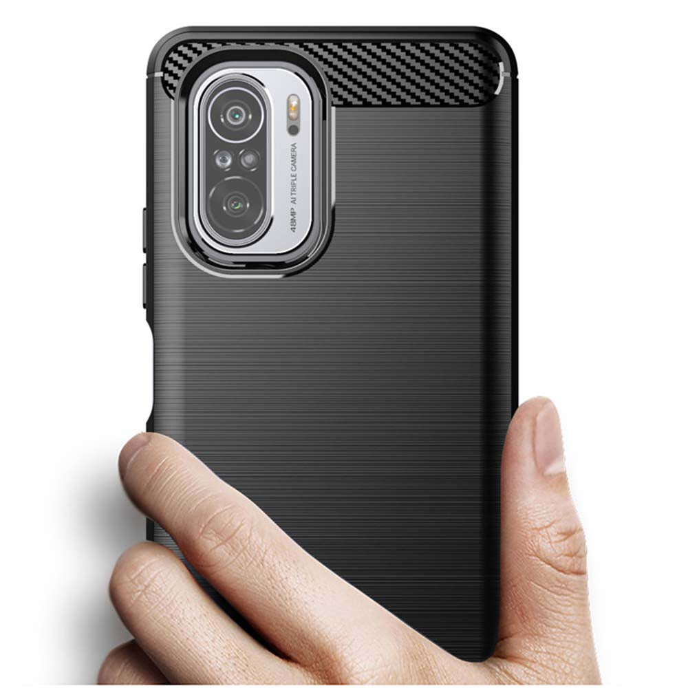 Cover til Xiaomi Poco F3 / Mi 11i, Techsuit, Carbon, Sort
