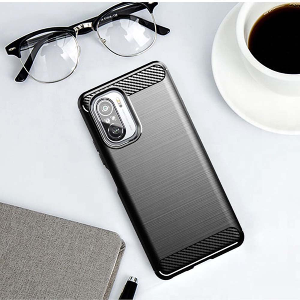 Cover til Xiaomi Poco F3 / Mi 11i, Techsuit, Carbon, Sort