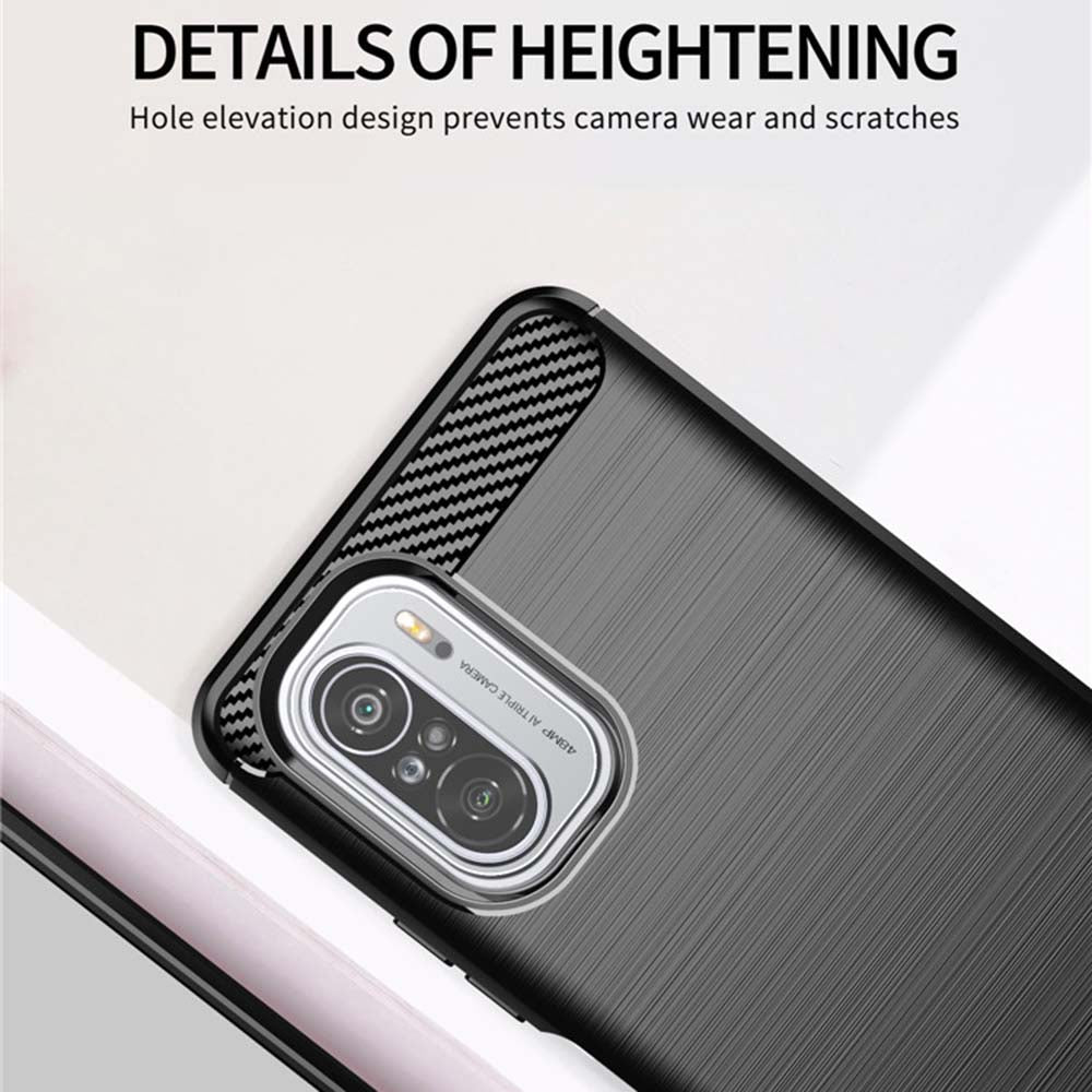 Cover til Xiaomi Poco F3 / Mi 11i, Techsuit, Carbon, Sort