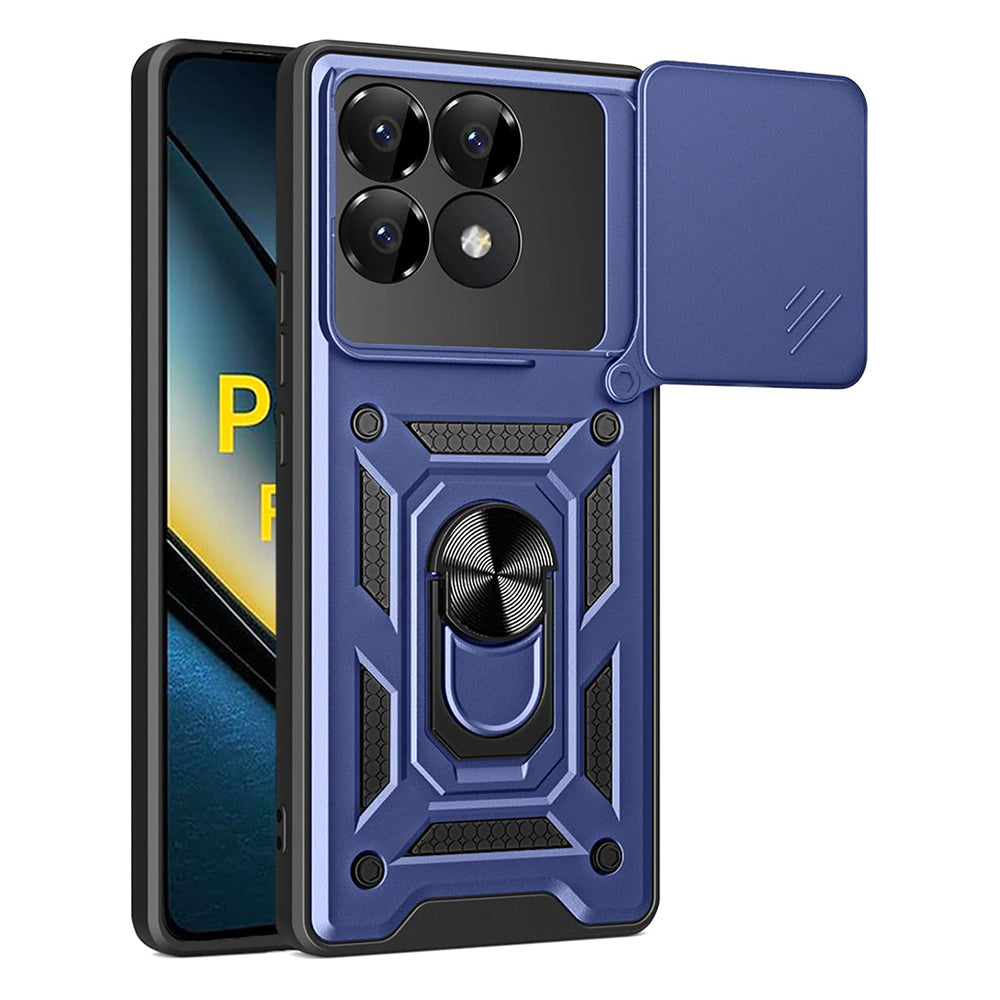 Cover til Xiaomi Poco F6 Pro, Techsuit, CamShield, Blå