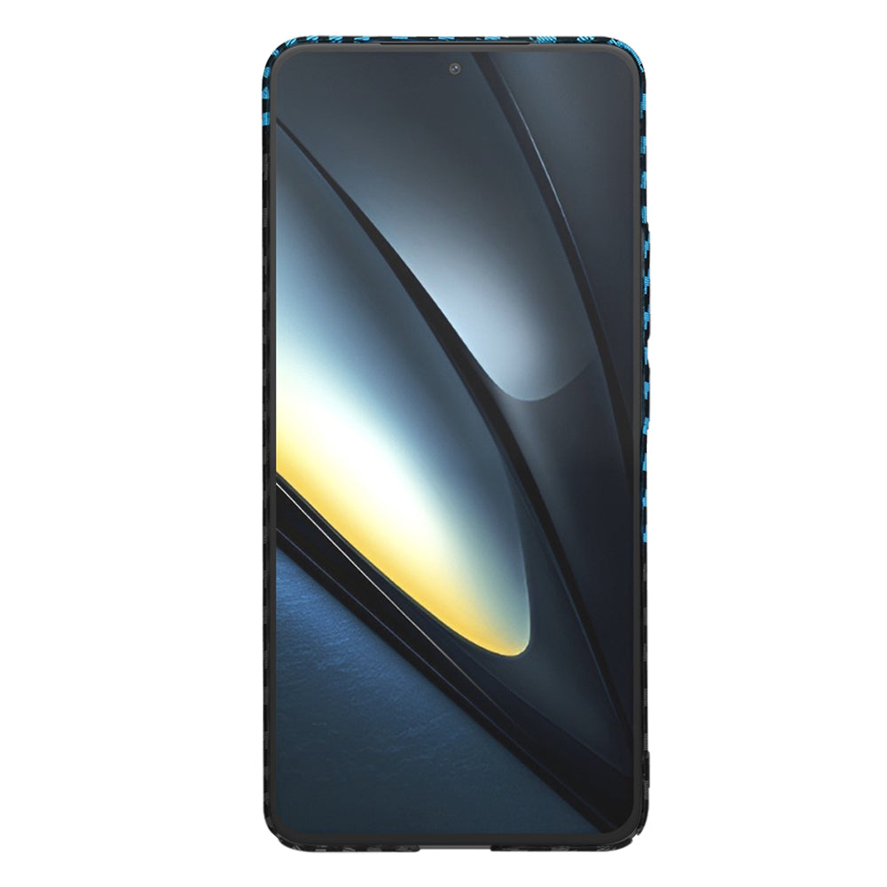 Cover til Xiaomi Poco F6 Pro, Techsuit, Carbonite FiberShell, Sort Blå