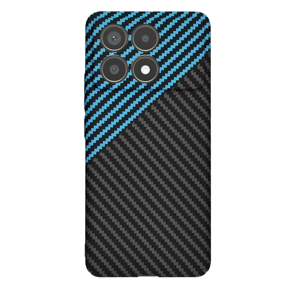 Cover til Xiaomi Poco F6 Pro, Techsuit, Carbonite FiberShell, Sort Blå