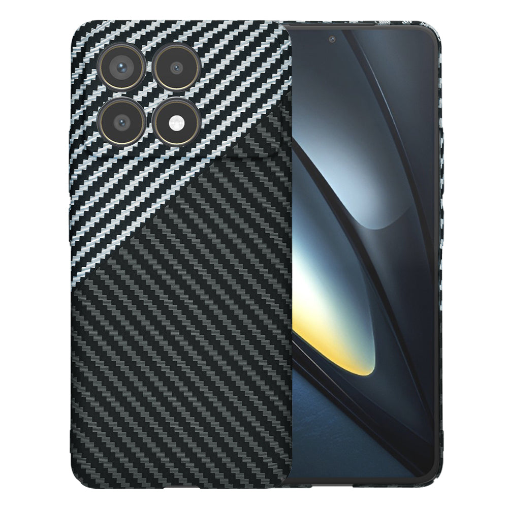 Cover til Xiaomi Poco F6 Pro, Techsuit, Carbonite FiberShell, Sort Grå
