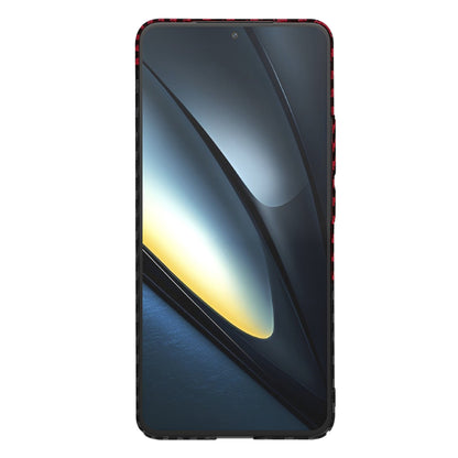 Cover til Xiaomi Poco F6 Pro, Techsuit, Carbonite FiberShell, Sort Rød