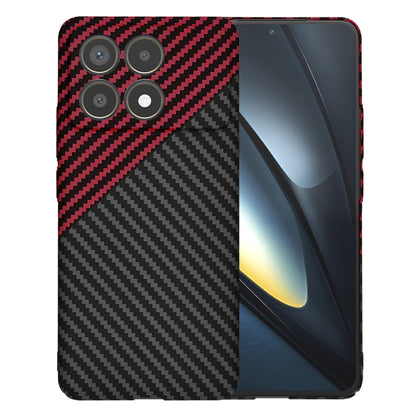 Cover til Xiaomi Poco F6 Pro, Techsuit, Carbonite FiberShell, Sort Rød
