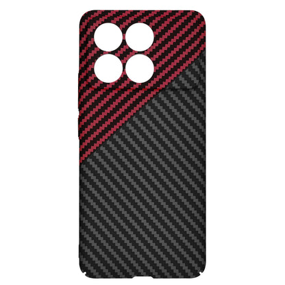Cover til Xiaomi Poco F6 Pro, Techsuit, Carbonite FiberShell, Sort Rød