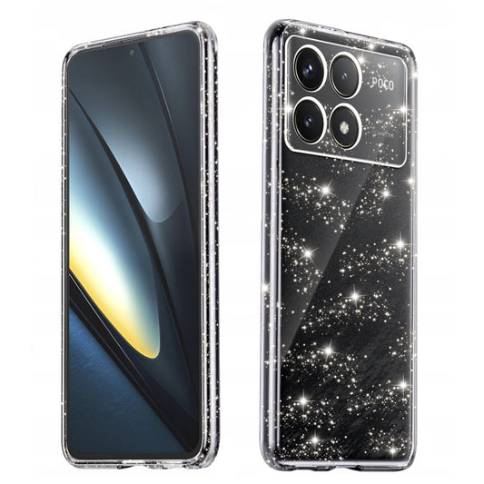 Cover til Xiaomi Poco F6 Pro, Techsuit, SparkleSkin, Transparent