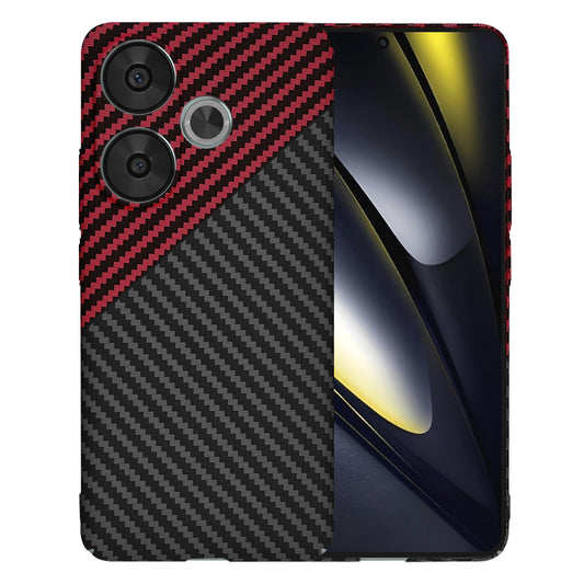 Cover til Xiaomi Poco F6, Techsuit, Carbonite FiberShell, Sort Rød