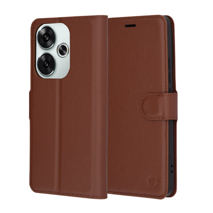 Cover til Xiaomi Poco F6, Techsuit, Leather Folio, Brun