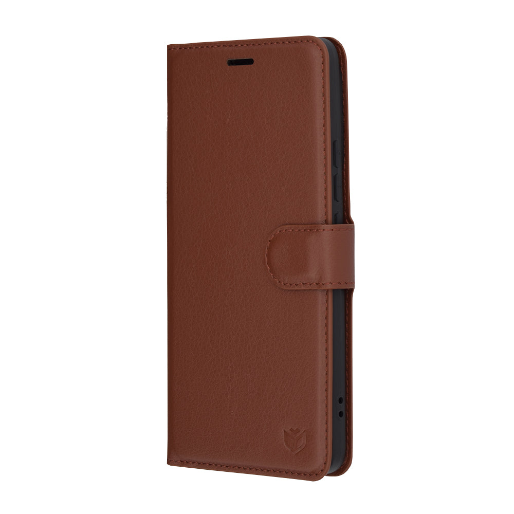 Cover til Xiaomi Poco F6, Techsuit, Leather Folio, Brun