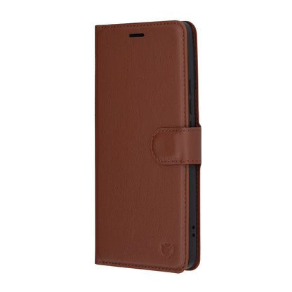 Cover til Xiaomi Poco F6, Techsuit, Leather Folio, Brun