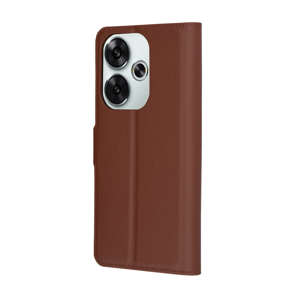Cover til Xiaomi Poco F6, Techsuit, Leather Folio, Brun