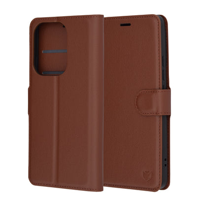 Cover til Xiaomi Poco F6, Techsuit, Leather Folio, Brun