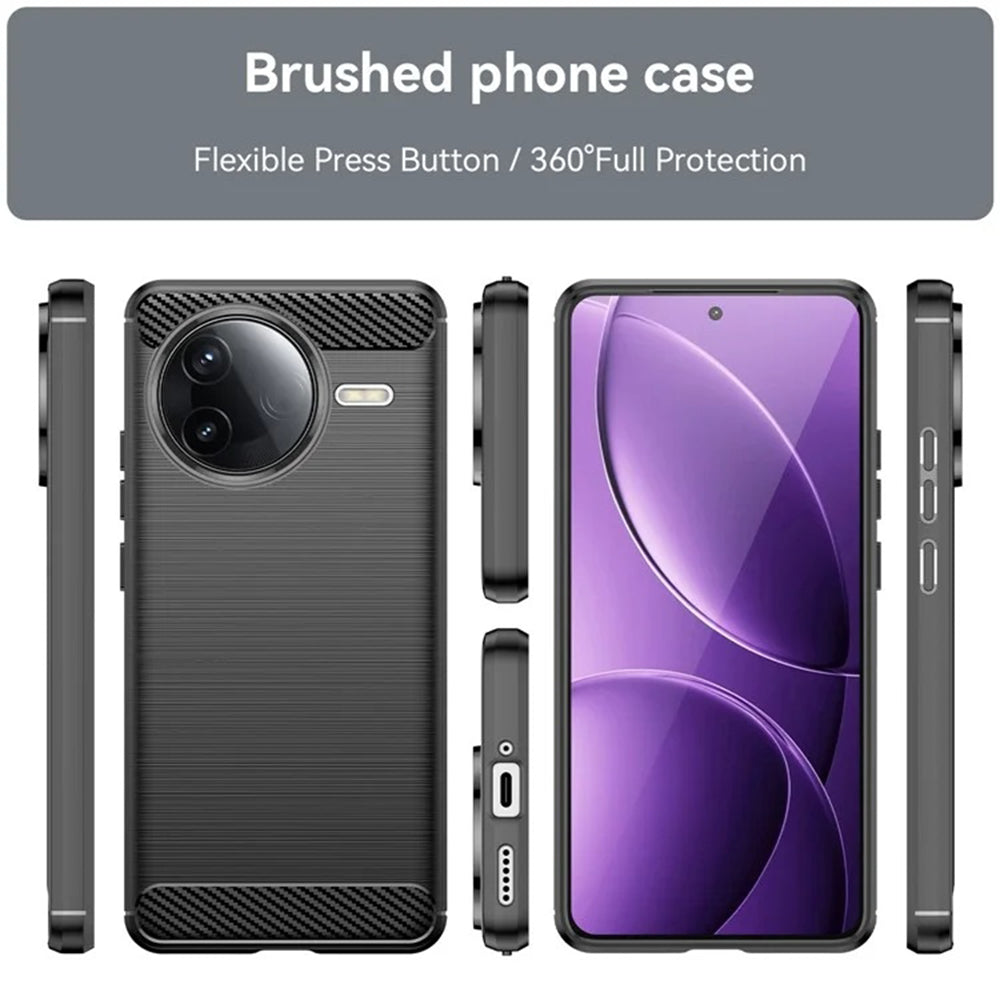 Cover til Xiaomi Poco F7 Ultra, Techsuit, Carbon, Sort