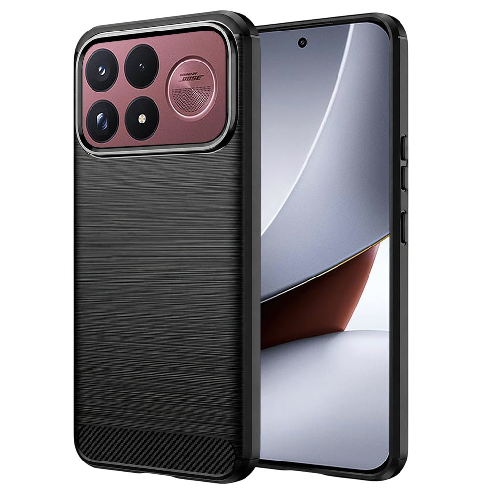 Cover til Xiaomi Poco F9 Ultra, Techsuit, Carbon, sort