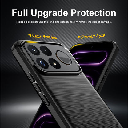 Cover til Xiaomi Poco F9 Ultra, Techsuit, Carbon, sort