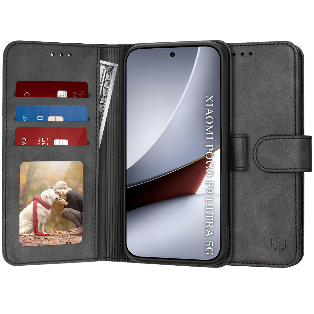 Etui til Xiaomi Poco F9 Ultra, Techsuit, Diary Book, sort