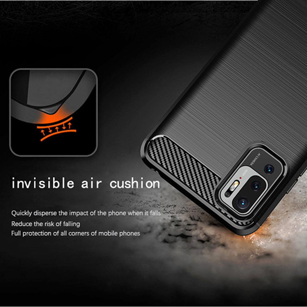 Cover til Xiaomi Poco M3 Pro 5G / Redmi Note 10 5G, Techsuit, Carbon, Sort