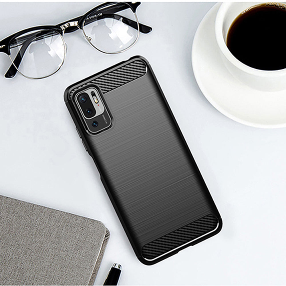 Cover til Xiaomi Poco M3 Pro 5G / Redmi Note 10 5G, Techsuit, Carbon, Sort