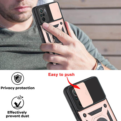 Cover til Xiaomi Poco M5s / Redmi Note 10S / Note 10, Techsuit, CamShield, Sort