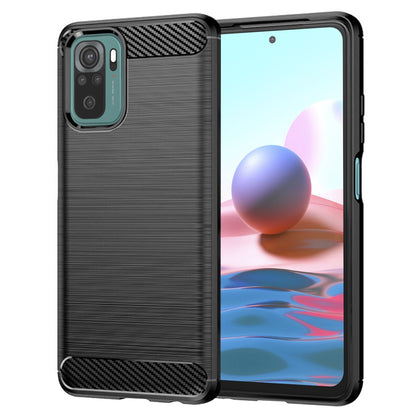 Cover til Xiaomi Poco M5s / Redmi Note 10S / Note 10, Techsuit, Carbon, Sort