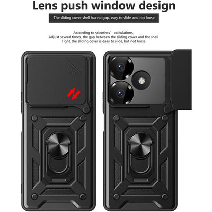 Cover til Xiaomi Poco M6 4G / Redmi 13, Techsuit, CamShield, Sort