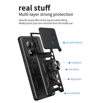 Etui til Xiaomi Poco M8 Pro / Redmi Note 15 Pro+ 5G, Techsuit, CamShield, Blå