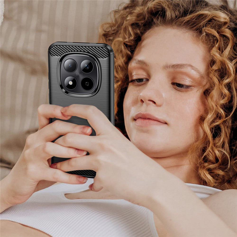 Etui til Xiaomi Poco M8 Pro / Redmi Note 15 Pro+ 5G, Techsuit, Carbon, Sort