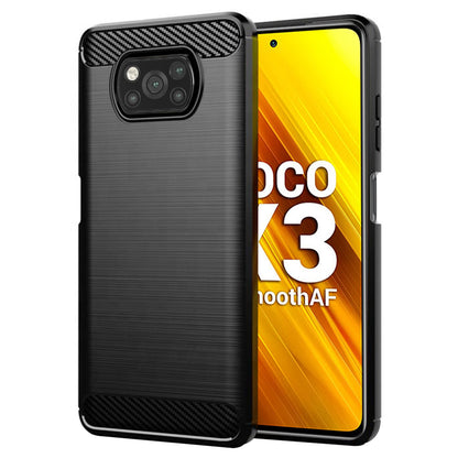 Cover til Xiaomi Poco X3 Pro / X3 NFC / X3, Techsuit, Carbon, Sort