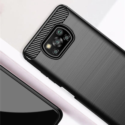 Cover til Xiaomi Poco X3 Pro / X3 NFC / X3, Techsuit, Carbon, Sort