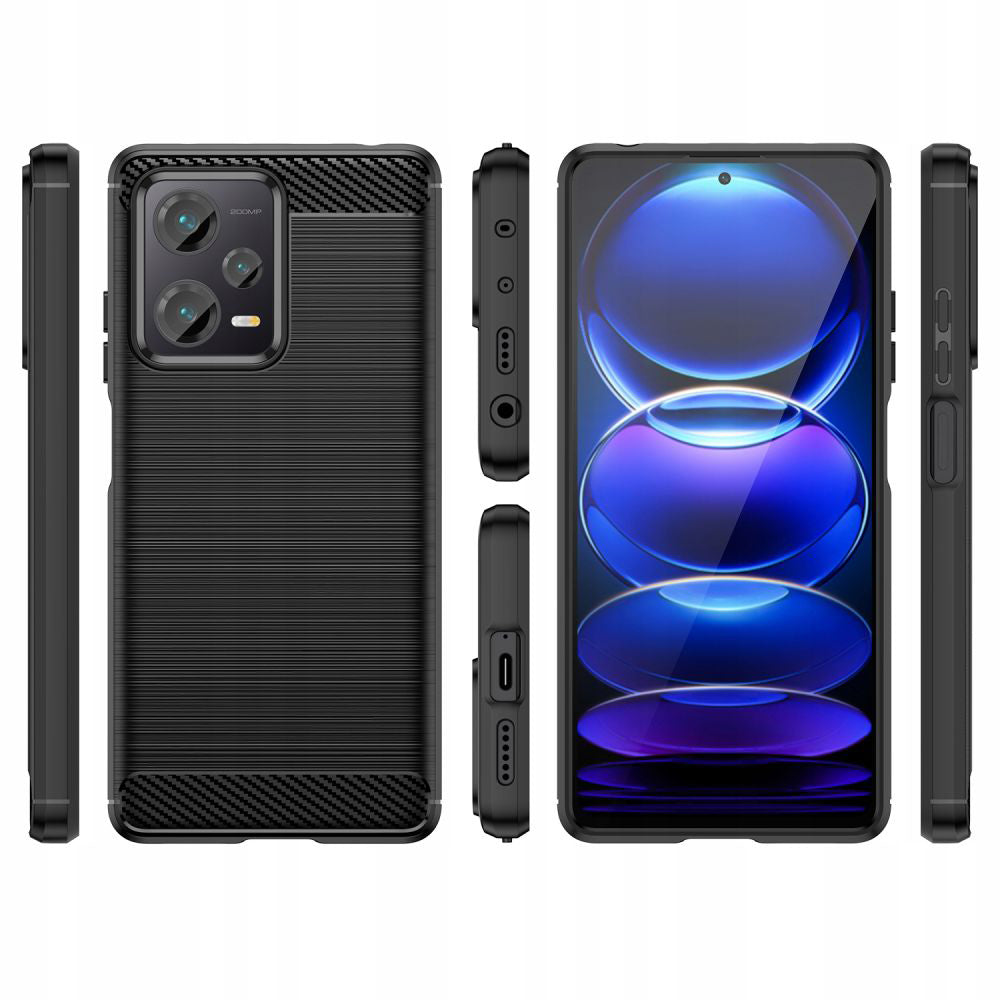 Cover til Xiaomi Poco X5 / Note 12 5G, Techsuit, Carbon, Sort