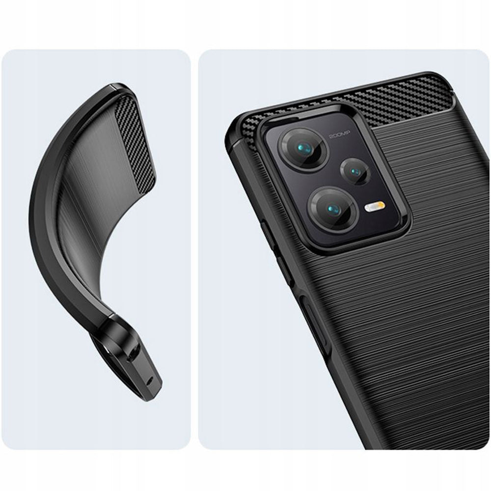 Cover til Xiaomi Poco X5 / Note 12 5G, Techsuit, Carbon, Sort