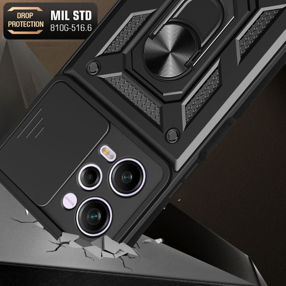 Cover til Xiaomi Poco X5 Pro / Redmi Note 12 Pro 5G, Techsuit, CamShield, Sort