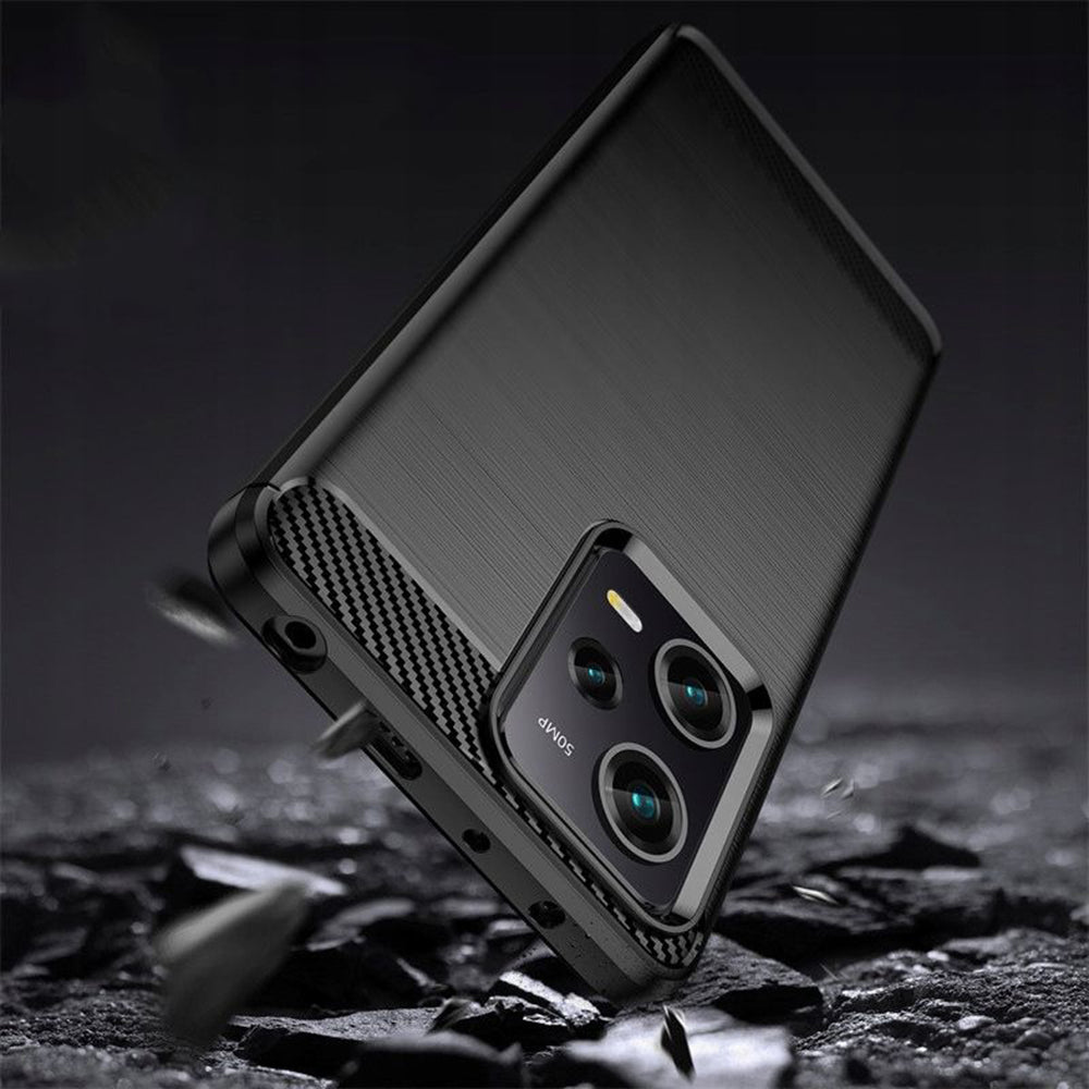 Cover til Xiaomi Poco X5 Pro / Redmi Note 12 Pro 5G, Techsuit, Carbon, Sort