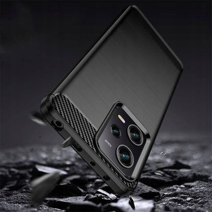 Cover til Xiaomi Poco X5 Pro / Redmi Note 12 Pro 5G, Techsuit, Carbon, Sort