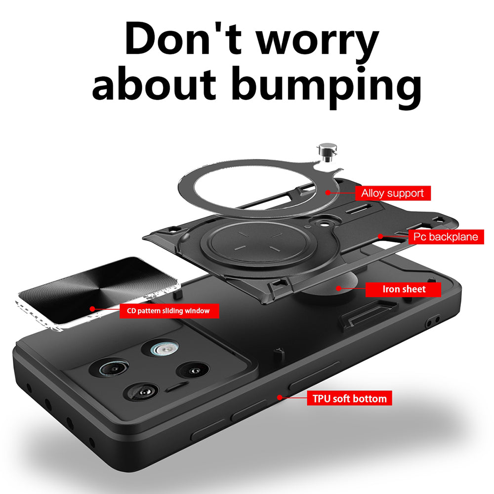 Cover til Xiaomi Poco X6 / Note 13 Pro 5G, Techsuit, CamGuard Pro, Sort