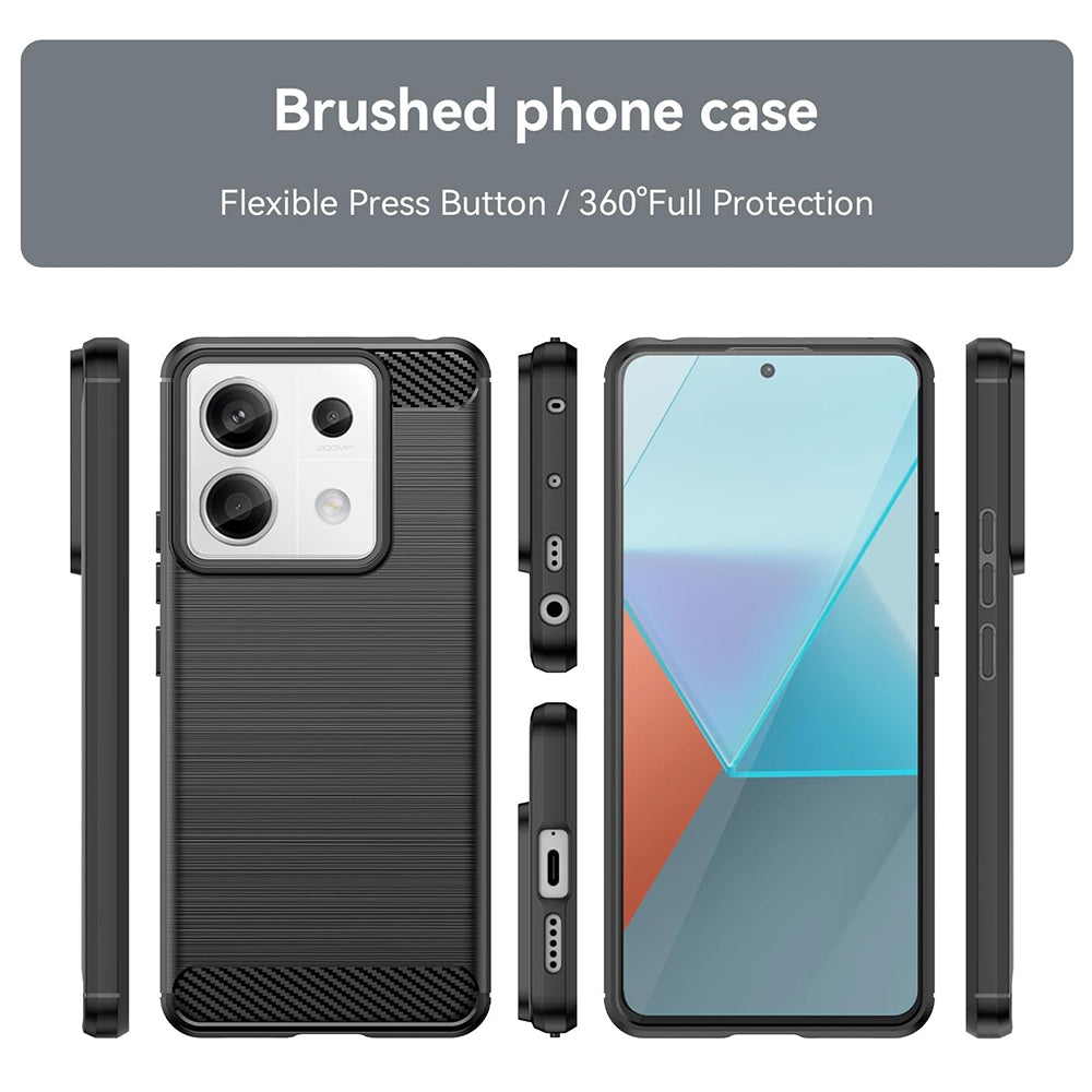 Cover til Xiaomi Poco X6 / Note 13 Pro 5G, Techsuit, Carbon, Sort