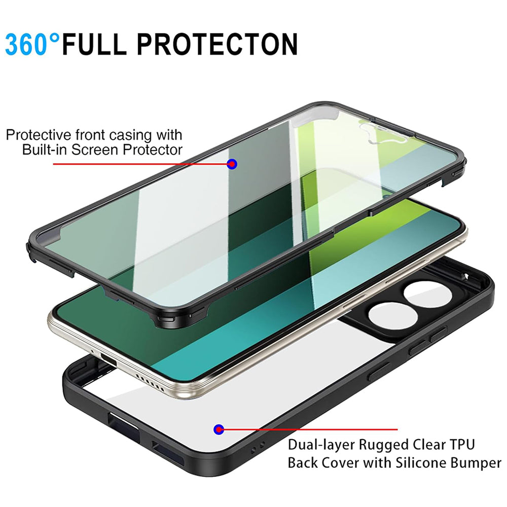 Cover til Xiaomi Poco X6 / Note 13 Pro 5G, Techsuit, ColorVerse 360, Sort