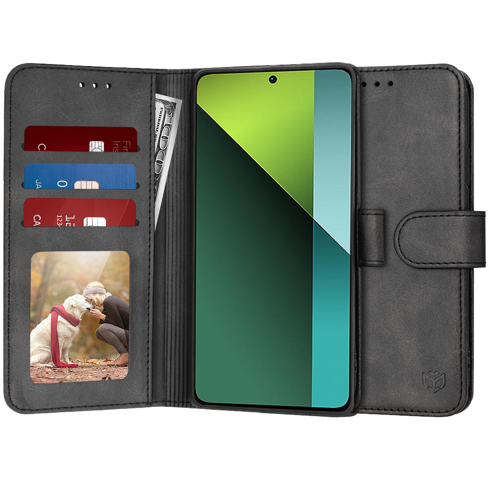 Cover til Xiaomi Poco X6 / Note 13 Pro 5G, Techsuit, Diary Book, Sort