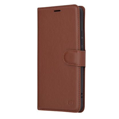 Cover til Xiaomi Poco X6 Pro, Techsuit, Leather Folio, Brun