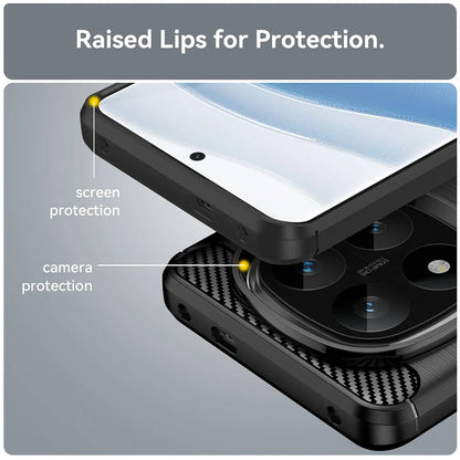 Cover til Xiaomi Poco X7 / Note 14 Pro 5G, Techsuit, Carbon, Sort