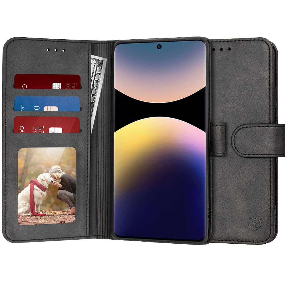 Cover til Xiaomi Poco X7 / Note 14 Pro 5G, Techsuit, Diary Book, Sort