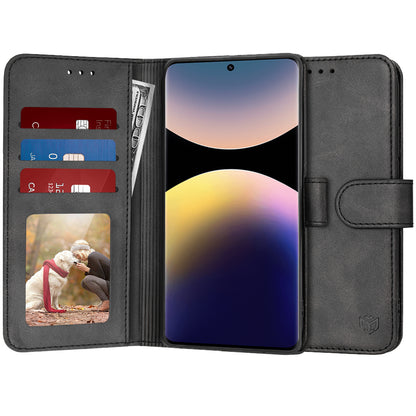 Cover til Xiaomi Poco X7 / Note 14 Pro 5G, Techsuit, Diary Book, Sort