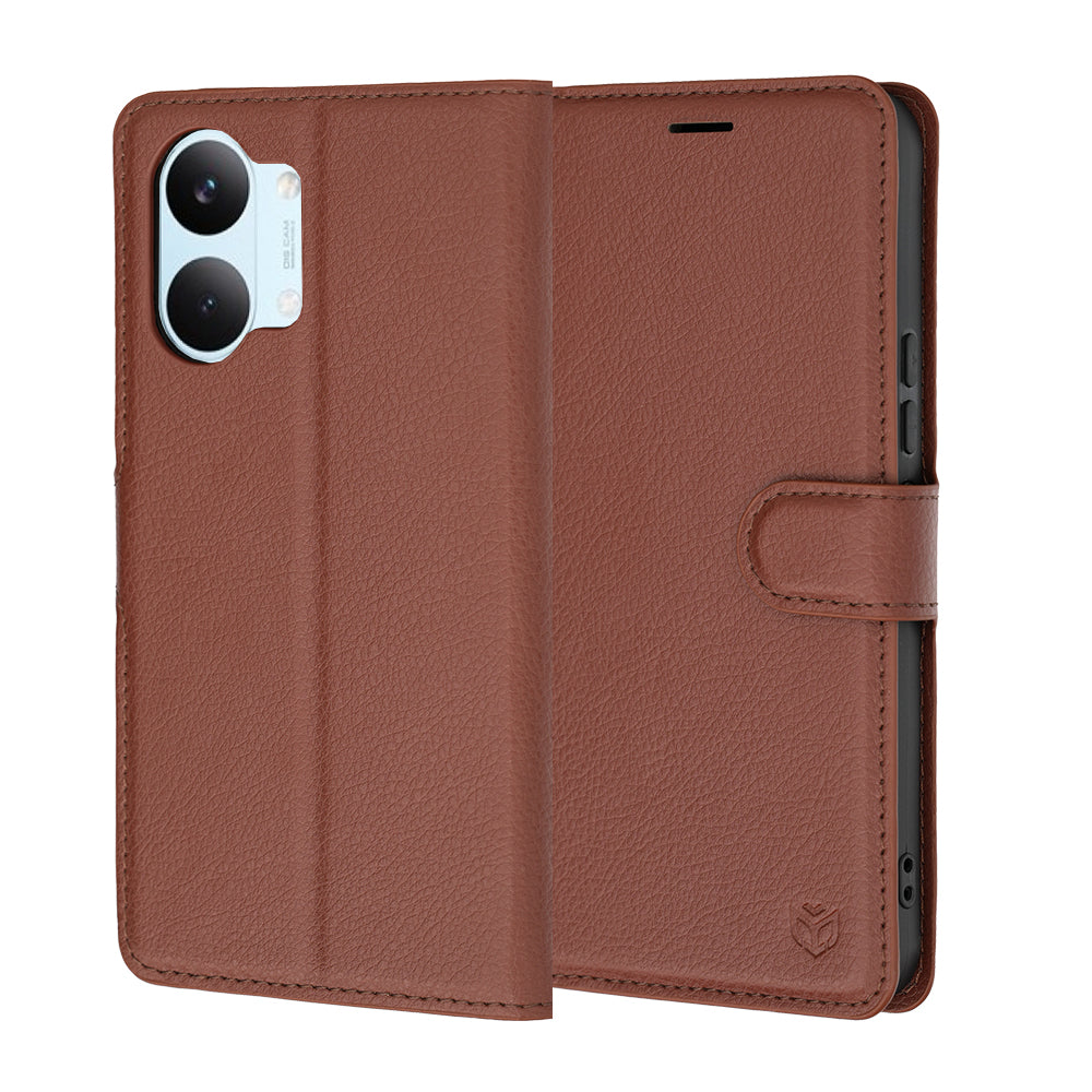 Cover til Xiaomi Poco X8 Pro Max, Techsuit, Leather Folio, Brun