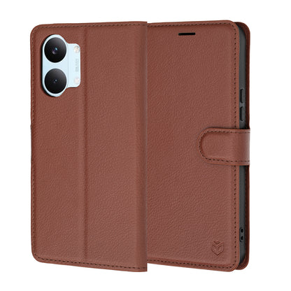 Cover til Xiaomi Poco X8 Pro Max, Techsuit, Leather Folio, Brun