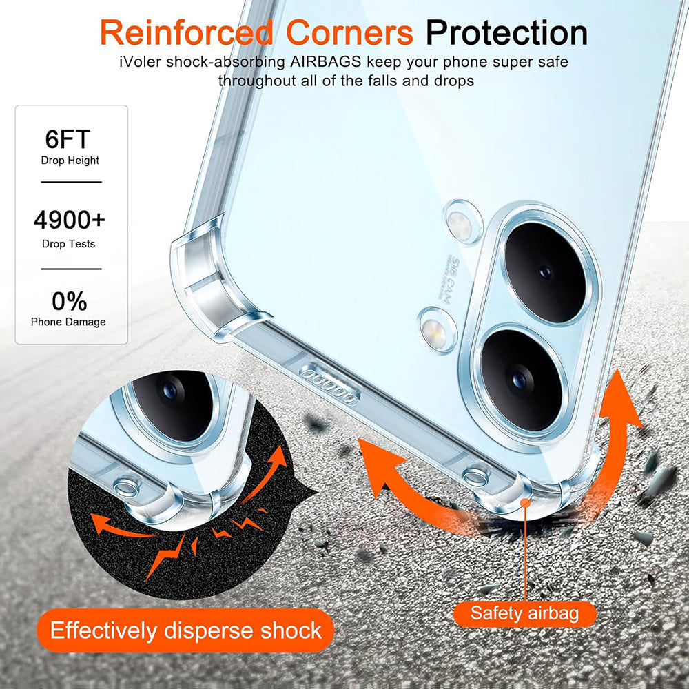 Etui til Xiaomi Poco X8 Pro Max, Techsuit, Shockproof Clear, Gennemsigtig
